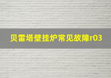 贝雷塔壁挂炉常见故障r03