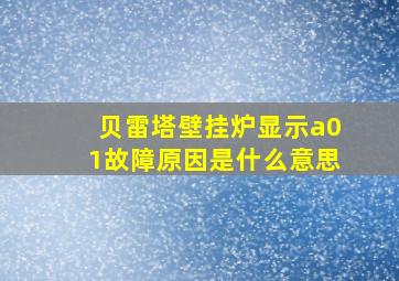 贝雷塔壁挂炉显示a01故障原因是什么意思