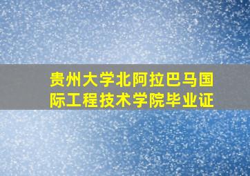 贵州大学北阿拉巴马国际工程技术学院毕业证