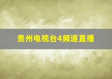 贵州电视台4频道直播