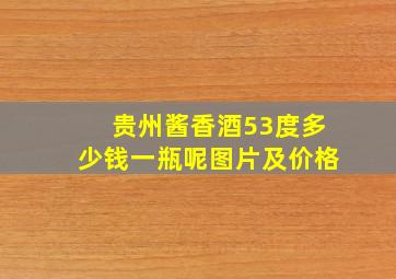 贵州酱香酒53度多少钱一瓶呢图片及价格