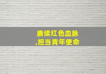 赓续红色血脉,担当青年使命