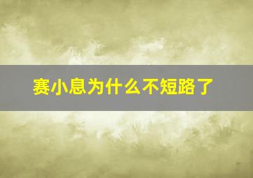 赛小息为什么不短路了