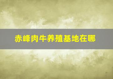 赤峰肉牛养殖基地在哪