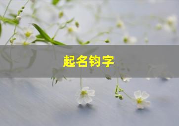 起名钧字