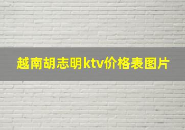 越南胡志明ktv价格表图片