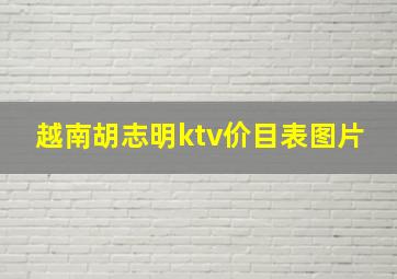 越南胡志明ktv价目表图片