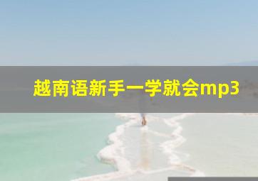 越南语新手一学就会mp3