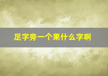 足字旁一个果什么字啊