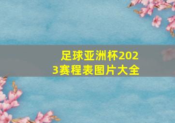 足球亚洲杯2023赛程表图片大全