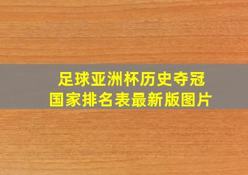 足球亚洲杯历史夺冠国家排名表最新版图片