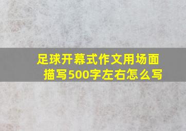 足球开幕式作文用场面描写500字左右怎么写