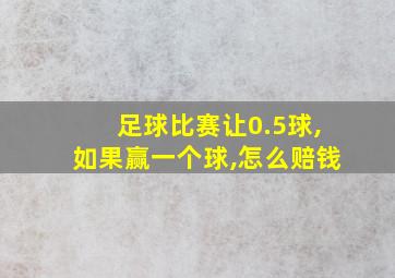 足球比赛让0.5球,如果赢一个球,怎么赔钱