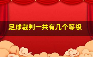 足球裁判一共有几个等级