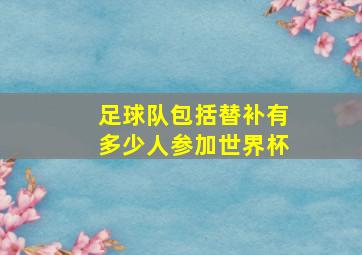 足球队包括替补有多少人参加世界杯