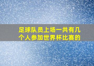 足球队员上场一共有几个人参加世界杯比赛的