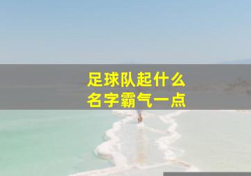 足球队起什么名字霸气一点