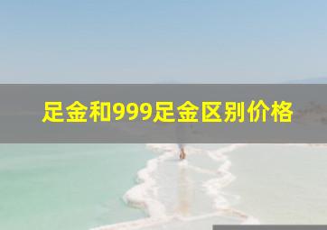 足金和999足金区别价格