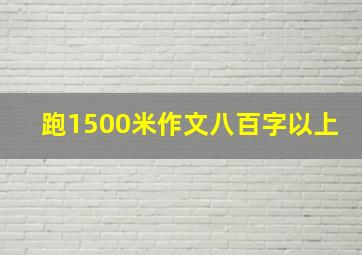 跑1500米作文八百字以上