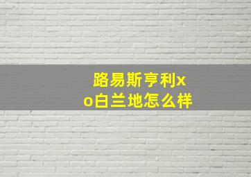 路易斯亨利xo白兰地怎么样