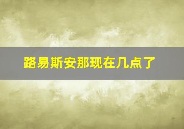 路易斯安那现在几点了