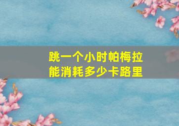 跳一个小时帕梅拉能消耗多少卡路里