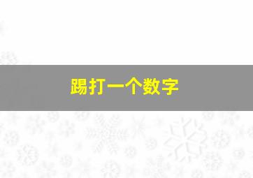 踢打一个数字