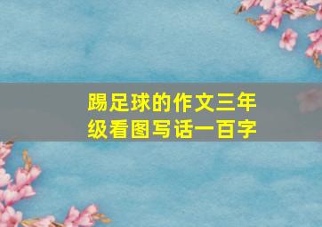 踢足球的作文三年级看图写话一百字