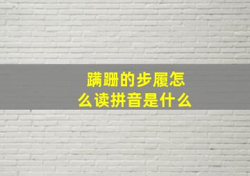 蹒跚的步履怎么读拼音是什么