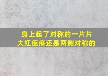 身上起了对称的一片片大红疙瘩还是两侧对称的