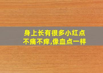 身上长有很多小红点不痛不痒,像血点一样