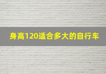 身高120适合多大的自行车