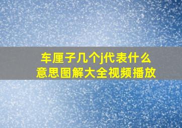 车厘子几个j代表什么意思图解大全视频播放