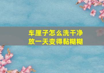 车厘子怎么洗干净放一天变得黏糊糊