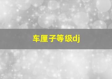 车厘子等级dj