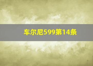 车尔尼599第14条