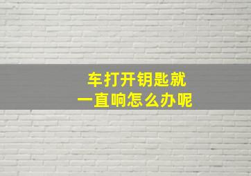 车打开钥匙就一直响怎么办呢