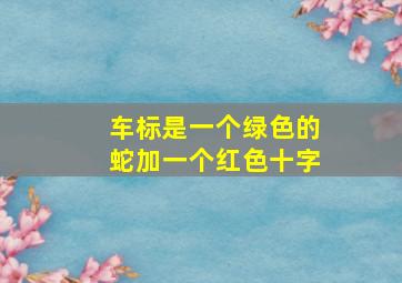 车标是一个绿色的蛇加一个红色十字