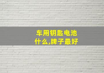 车用钥匙电池什么,牌子最好