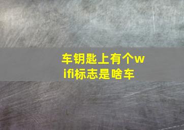 车钥匙上有个wifi标志是啥车