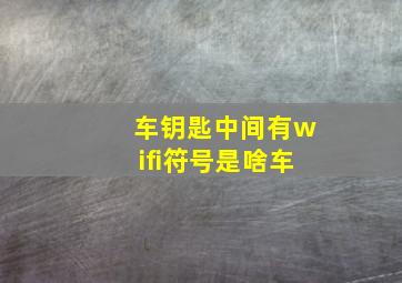 车钥匙中间有wifi符号是啥车