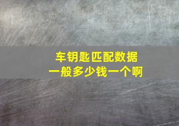 车钥匙匹配数据一般多少钱一个啊