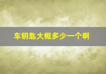 车钥匙大概多少一个啊