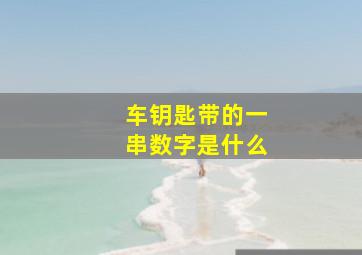 车钥匙带的一串数字是什么