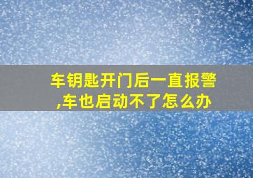 车钥匙开门后一直报警,车也启动不了怎么办