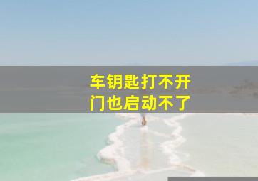 车钥匙打不开门也启动不了