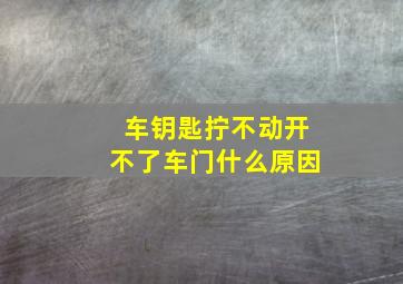 车钥匙拧不动开不了车门什么原因