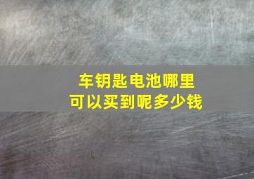 车钥匙电池哪里可以买到呢多少钱