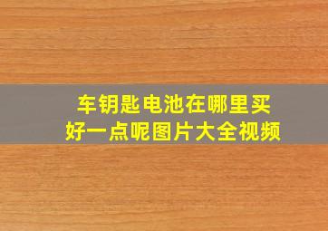 车钥匙电池在哪里买好一点呢图片大全视频