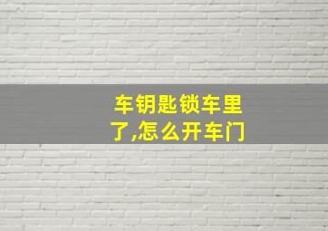 车钥匙锁车里了,怎么开车门